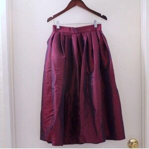 Topshop aline red, purple iridescent skirt size 2